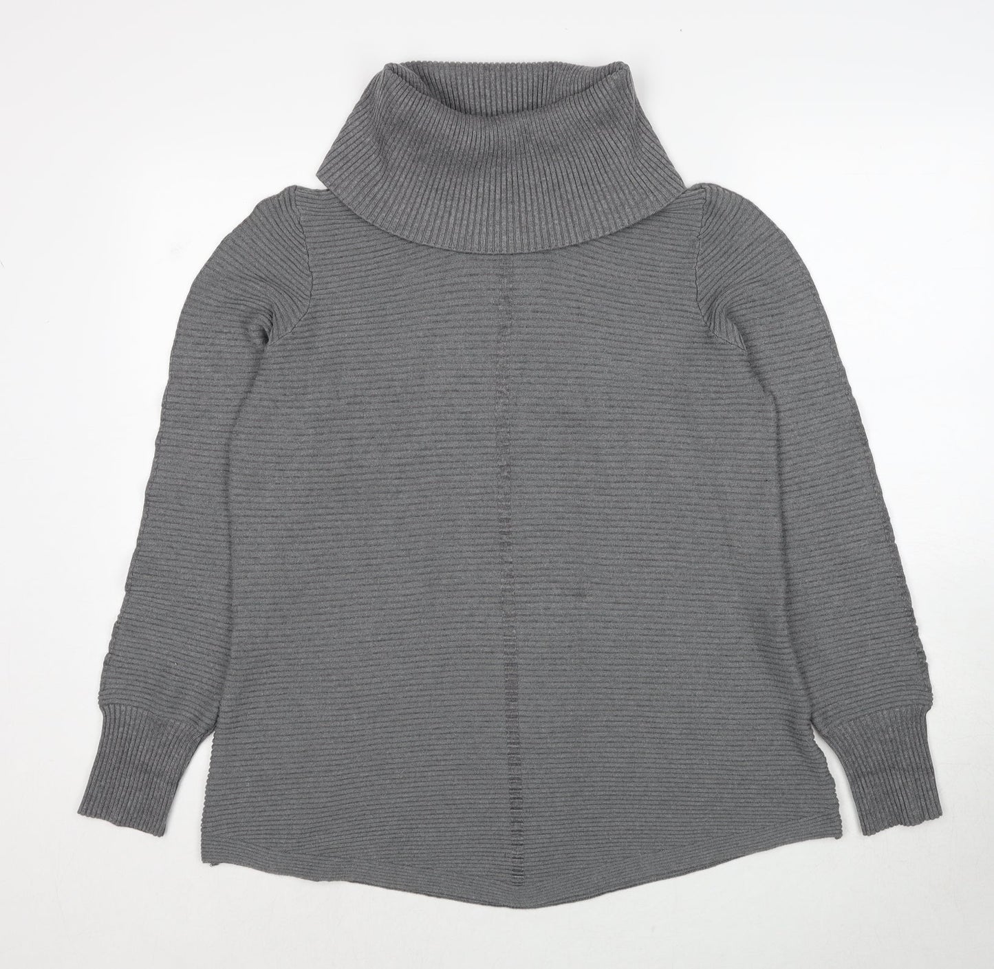 Cyrus Womens Grey Roll Neck Viscose Pullover Jumper Size L