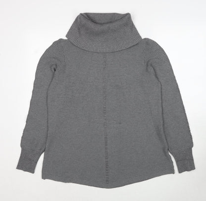 Cyrus Womens Grey Roll Neck Viscose Pullover Jumper Size L