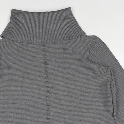Cyrus Womens Grey Roll Neck Viscose Pullover Jumper Size L
