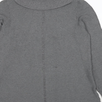 Cyrus Womens Grey Roll Neck Viscose Pullover Jumper Size L