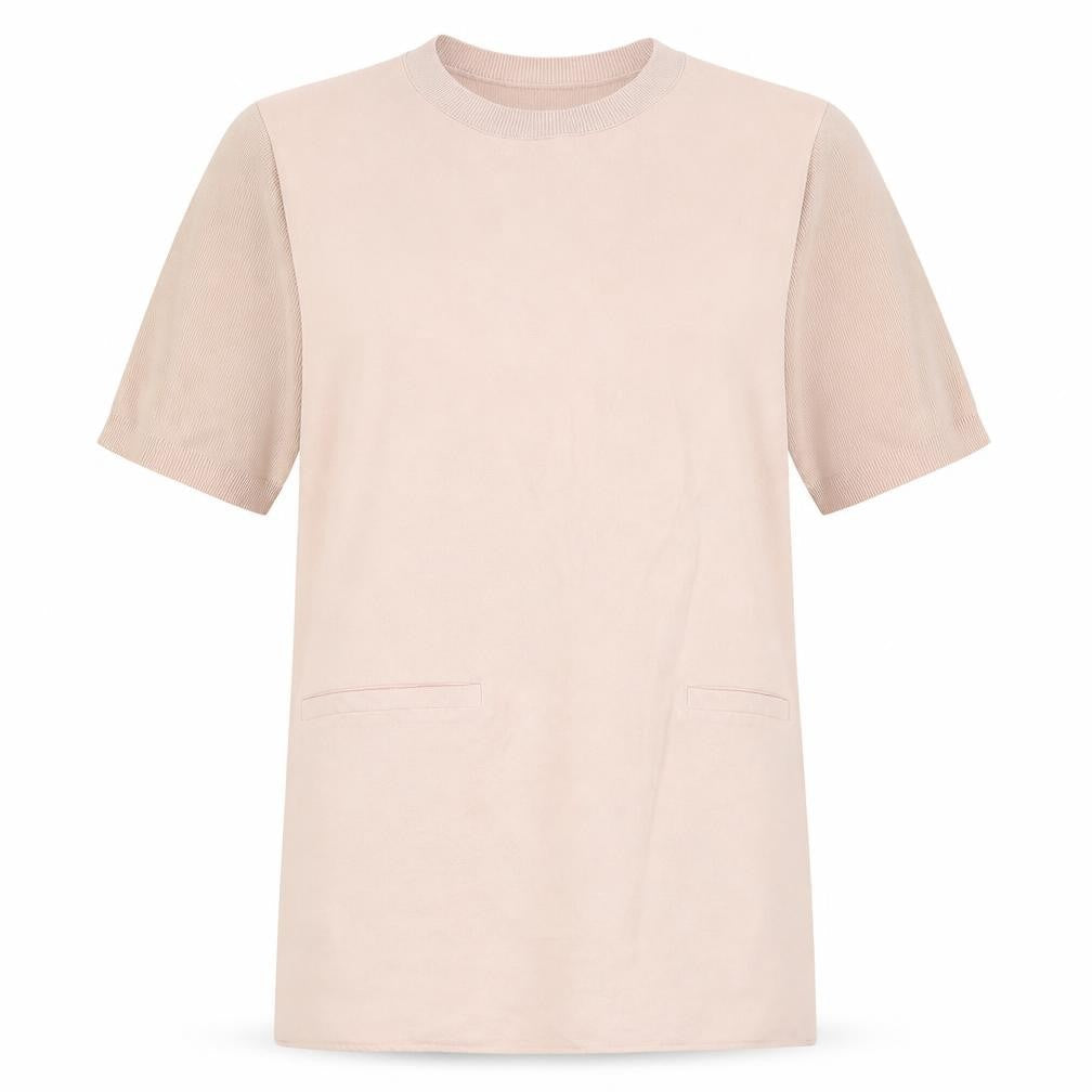 Topshop Womens Pink Viscose Basic T-Shirt Size 12 Round Neck