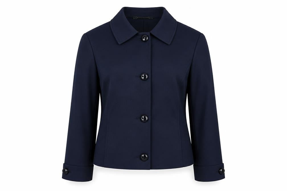 Linea Womens Blue Jacket Blazer Size 8 Button