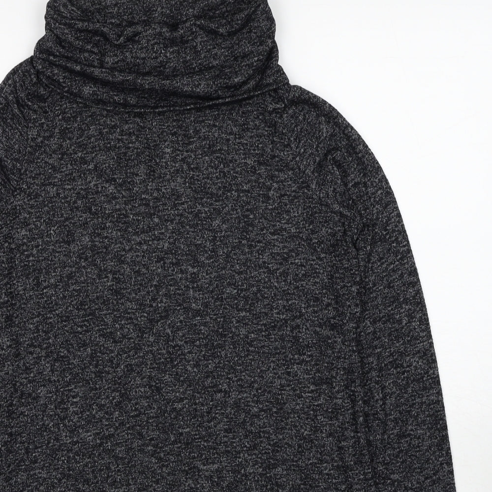 New Look Womens Grey Roll Neck Viscose Pullover Jumper Size 8