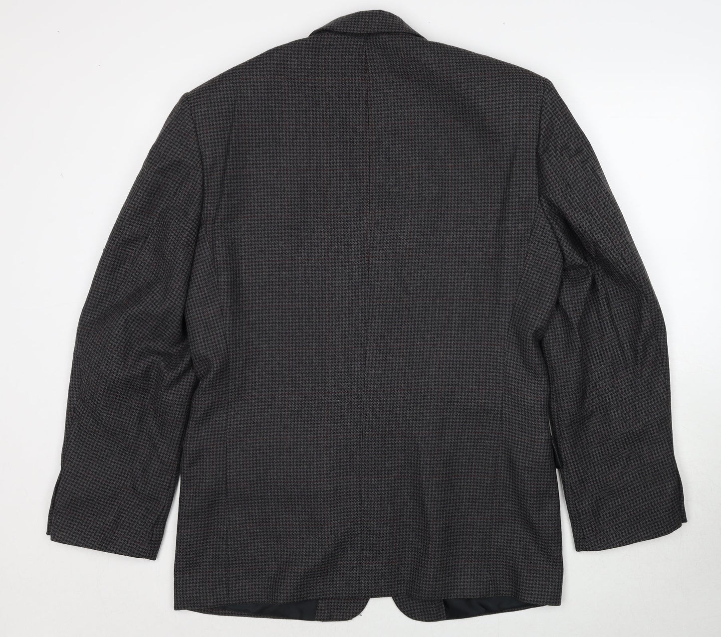 C&A Mens Grey Geometric Polyester Jacket Suit Jacket Size 40 Regular