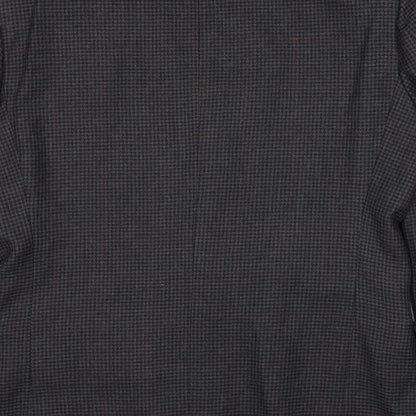 C&A Mens Grey Geometric Polyester Jacket Suit Jacket Size 40 Regular