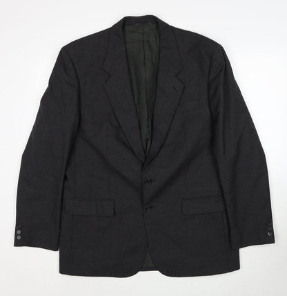 James Barry Mens Grey Polyester Jacket Suit Jacket Size 44 Regular