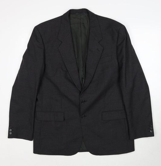 James Barry Mens Grey Polyester Jacket Suit Jacket Size 44 Regular