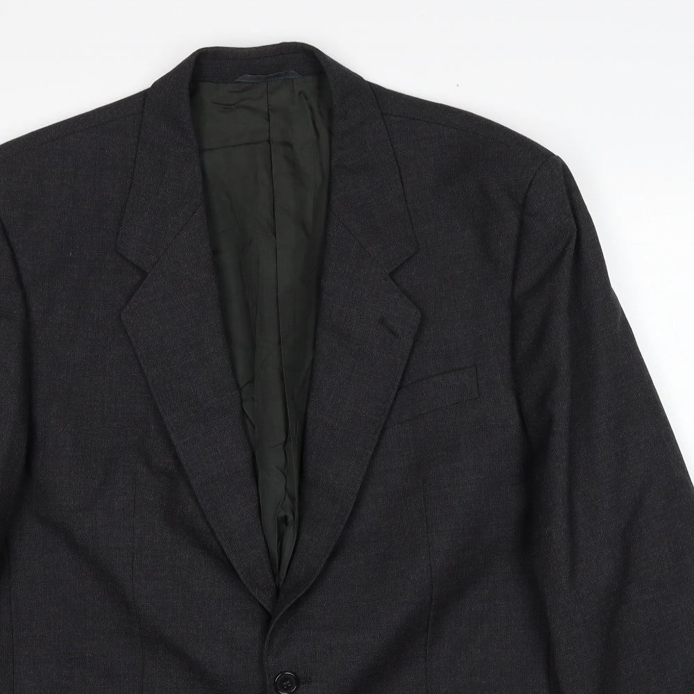James Barry Mens Grey Polyester Jacket Suit Jacket Size 44 Regular