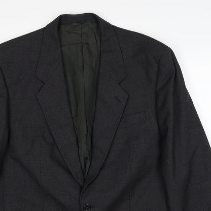 James Barry Mens Grey Polyester Jacket Suit Jacket Size 44 Regular