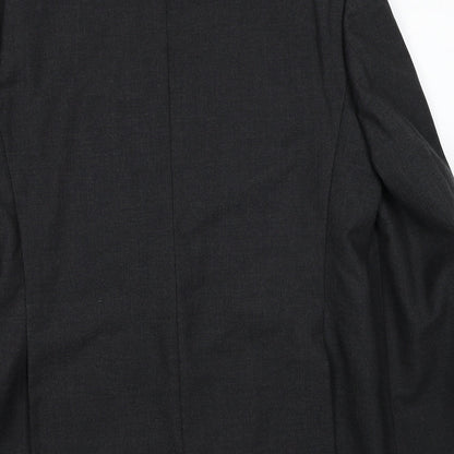 James Barry Mens Grey Polyester Jacket Suit Jacket Size 44 Regular