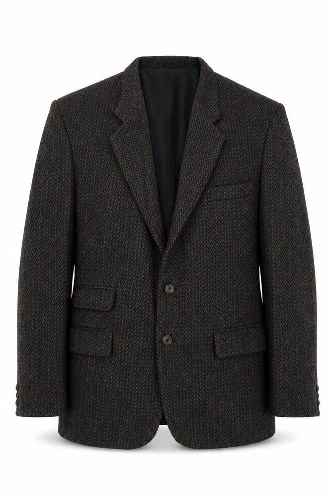 Made in England Mens Brown Polyester Jacket Blazer Size 42 Regular