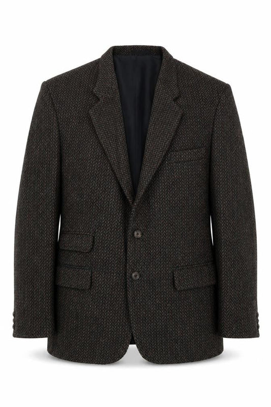 Made in England Mens Brown Polyester Jacket Blazer Size 42 Regular