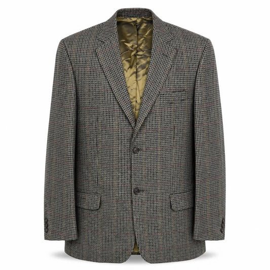 Suithouse Mens Grey Geometric Wool Jacket Blazer Size 40 Regular