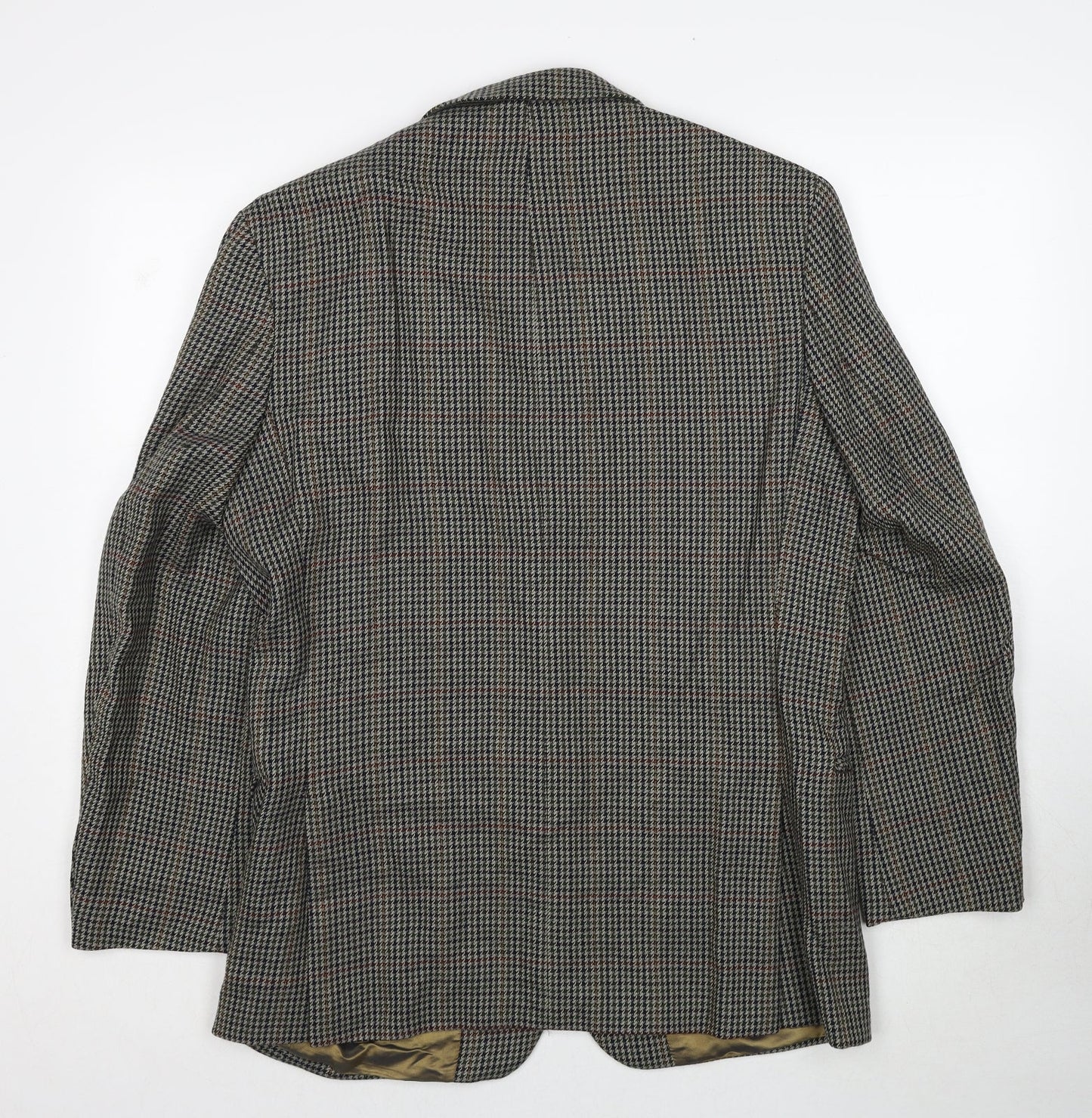 Suithouse Mens Grey Geometric Wool Jacket Blazer Size 40 Regular