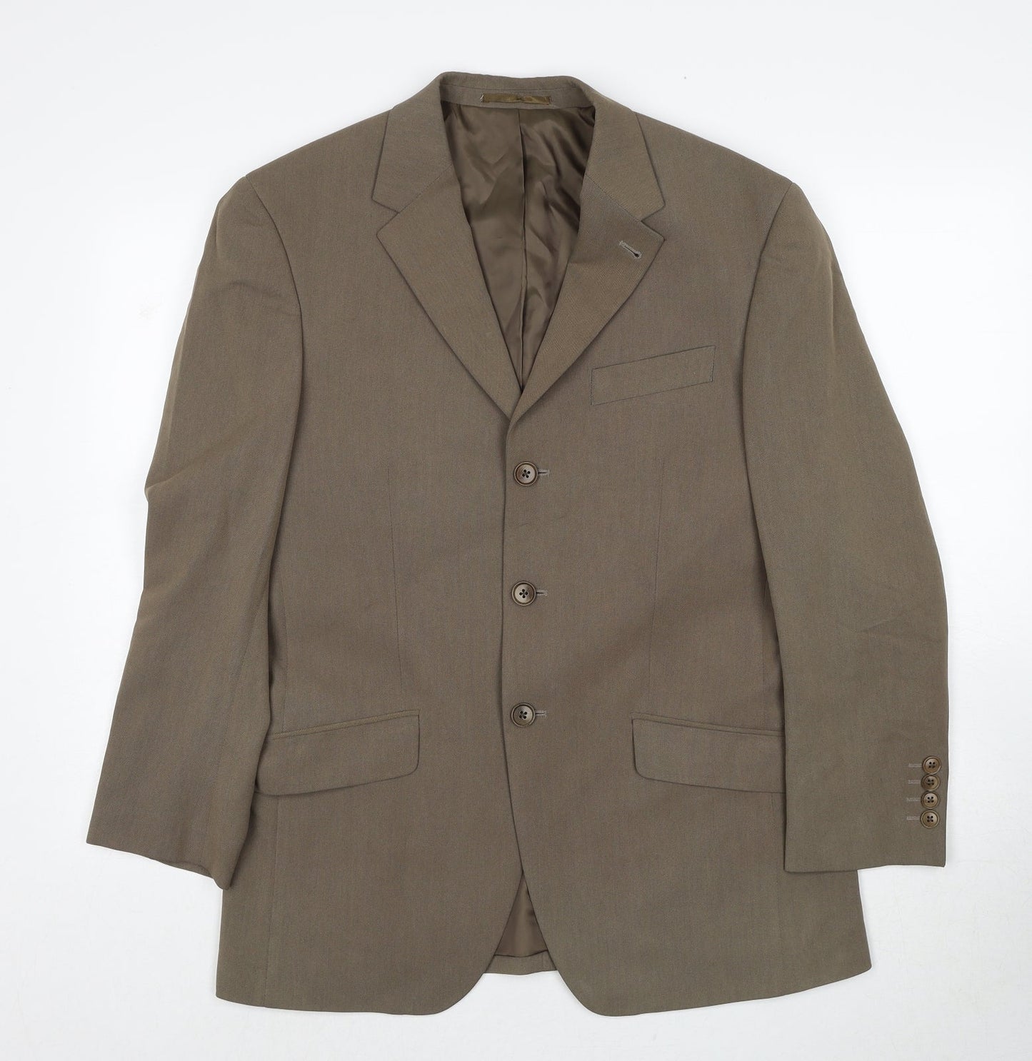 NEXT Mens Brown Polyester Jacket Suit Jacket Size 38 Regular