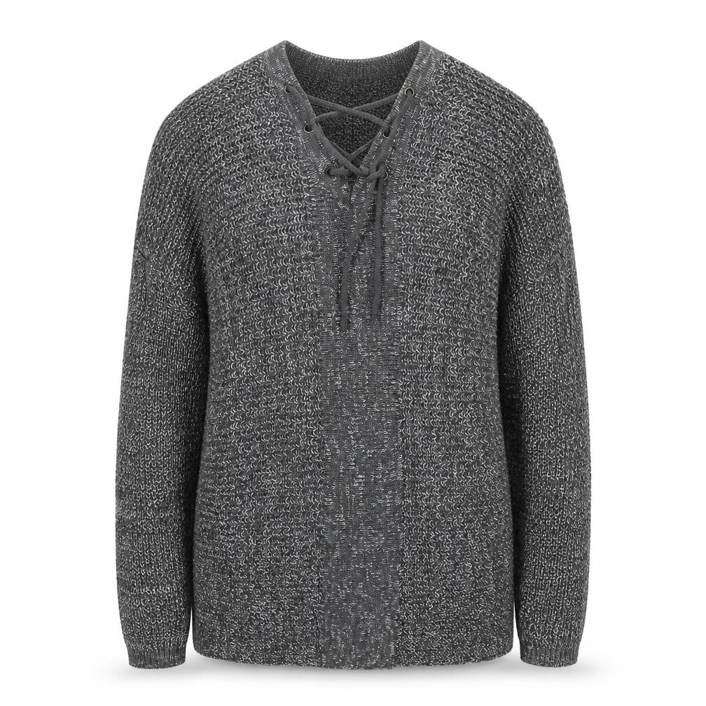Kismet Womens Grey V-Neck Acrylic Pullover Jumper Size L