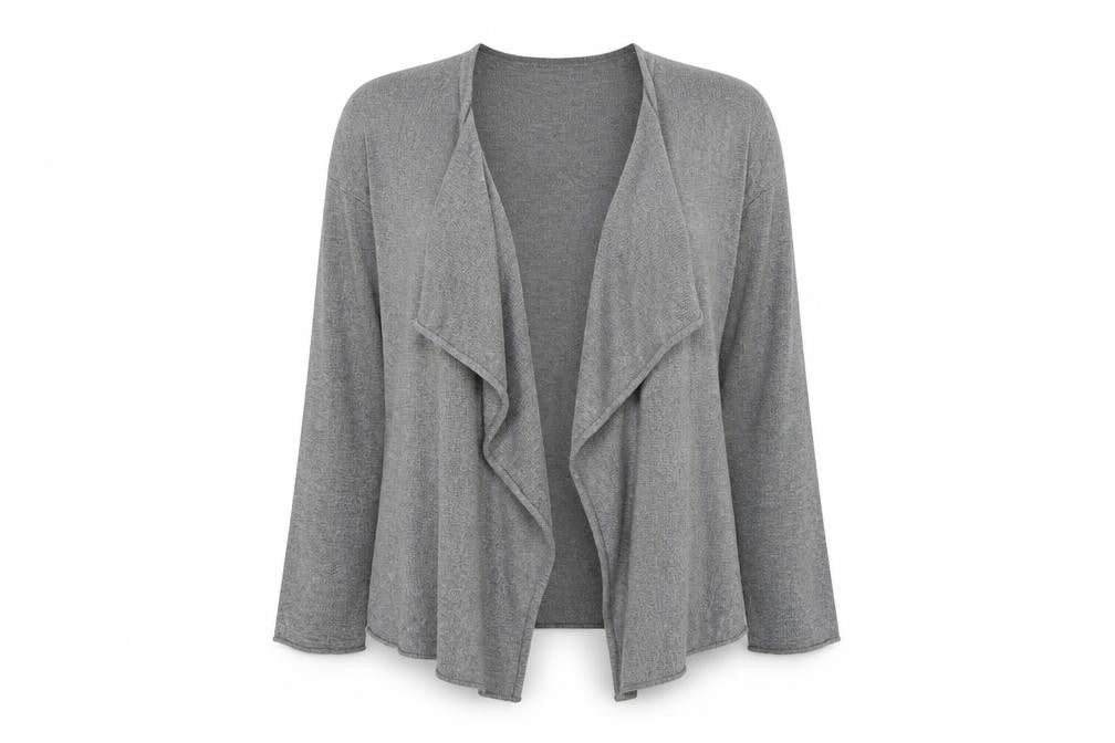H&M Womens Grey V-Neck Polyester Cardigan Jumper Size M