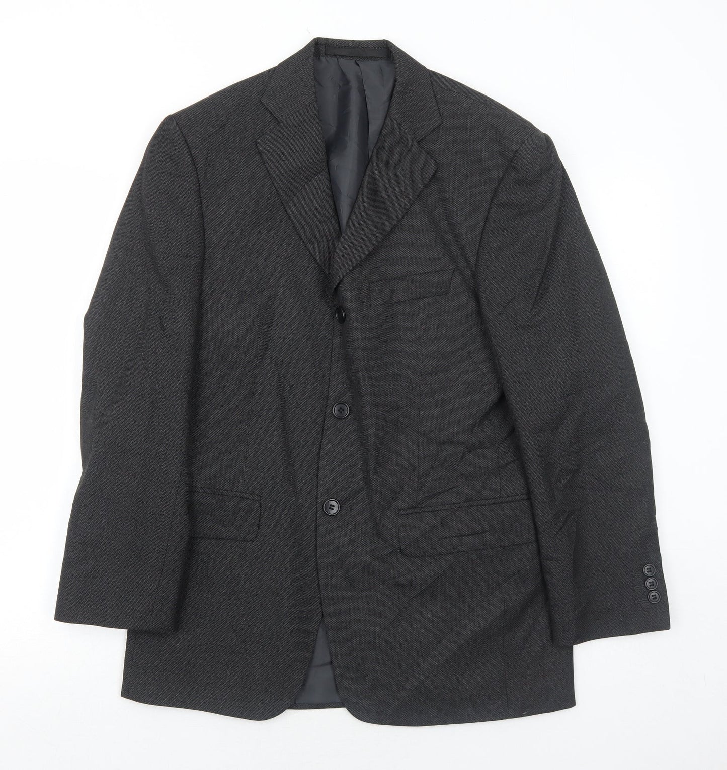 Marks and Spencer Mens Grey Polyester Jacket Suit Jacket Size 36 Regular
