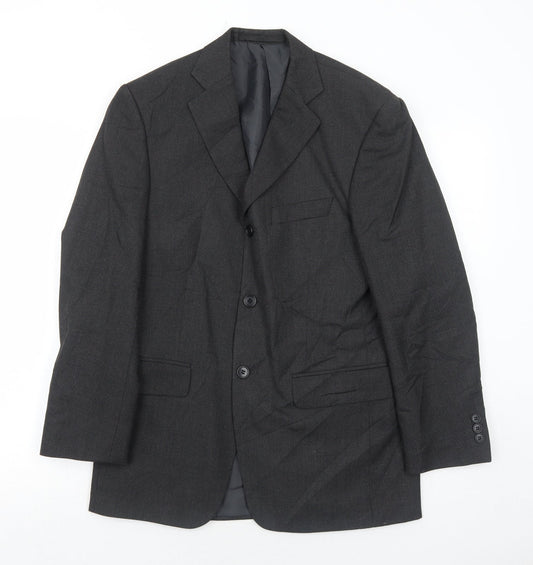 Marks and Spencer Mens Grey Polyester Jacket Suit Jacket Size 36 Regular