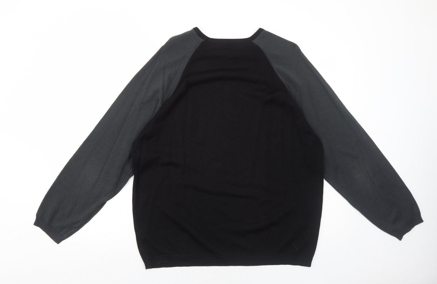 Marks and Spencer Womens Black Round Neck Acrylic Pullover Jumper Size L