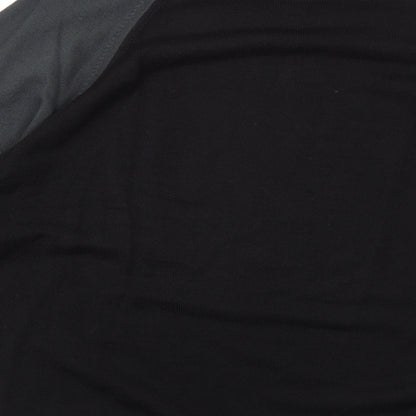 Marks & Spencer Womens Black Round Neck Acrylic Pullover Jumper Size L