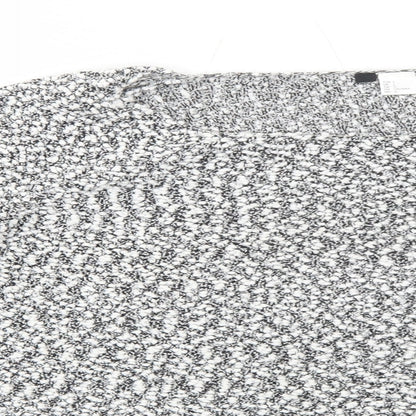 H&M Womens White Round Neck Polyester Pullover Jumper Size L
