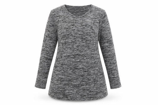 EWM Womens Grey Polyester Jumper Dress Size M Round Neck Pullover