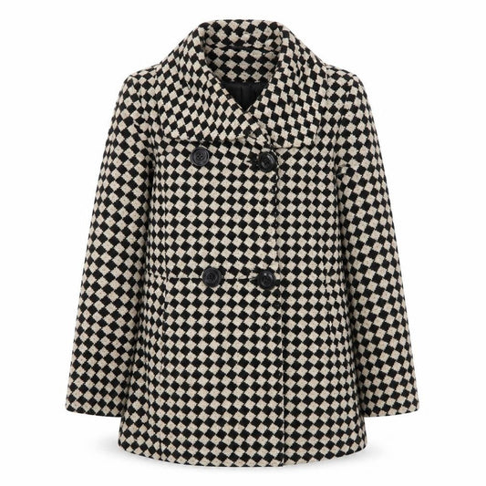 Debenhams Womens Ivory Geometric Jacket Size 10 Button