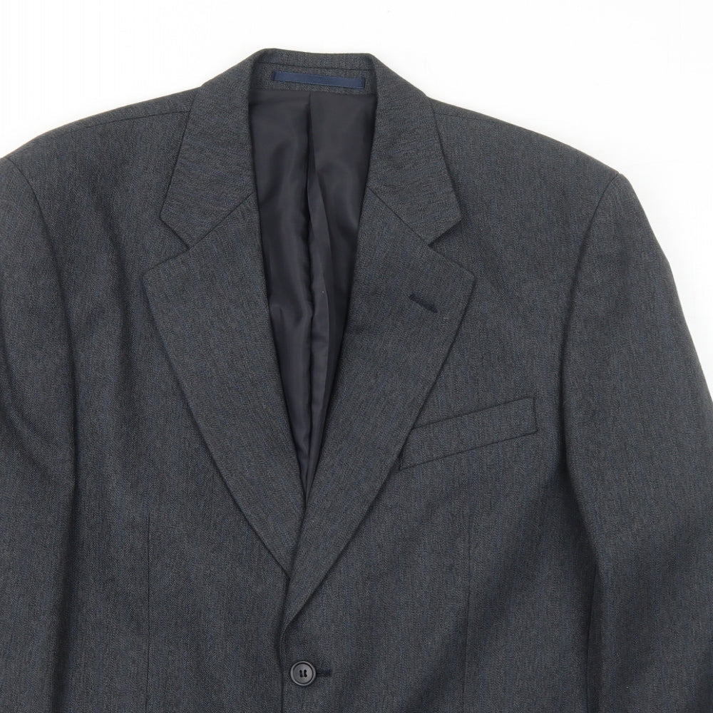Greenwoods Mens Grey Polyester Jacket Suit Jacket Size 38 Regular