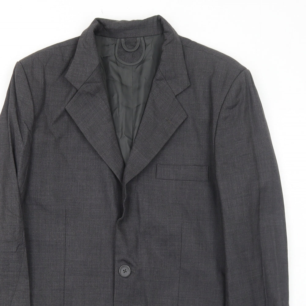 A Suit That Fits Mens Grey Polyester Jacket Suit Jacket Size 38 Regular