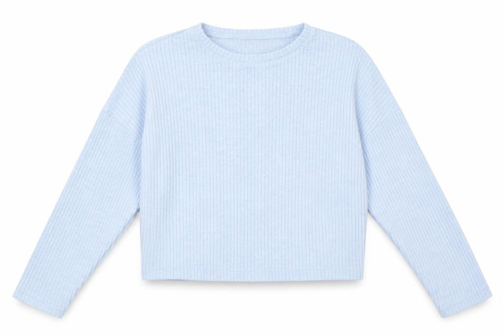 H&M Girls Blue Round Neck Polyester Pullover Jumper Size 11-12 Years Pullover - Ribbed