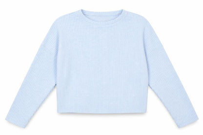 H&M Girls Blue Round Neck Polyester Pullover Jumper Size 11-12 Years Pullover - Ribbed