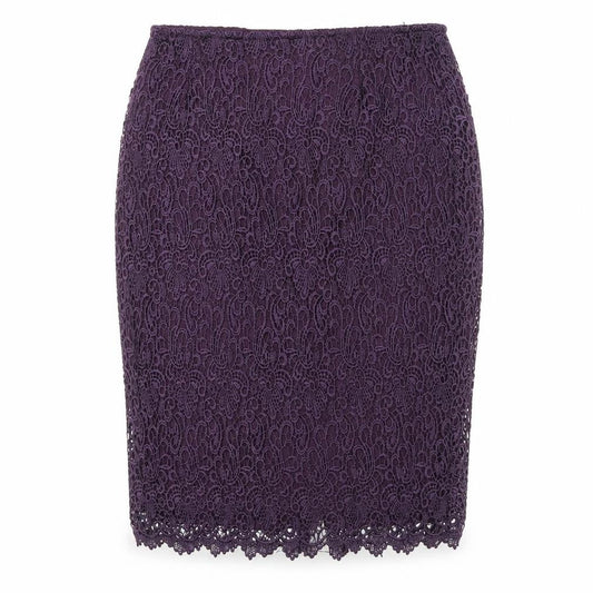 La Redoute Womens Purple Polyester Straight & Pencil Skirt Size 6 Zip