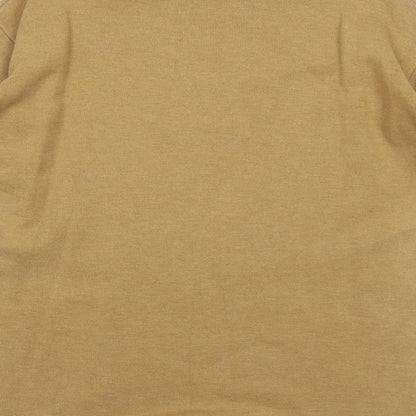 Topshop Womens Beige Mock Neck Acrylic Pullover Jumper Size 10