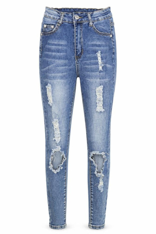 Denim Wise Womens Blue Cotton Skinny Jeans Size 8 Regular Zip