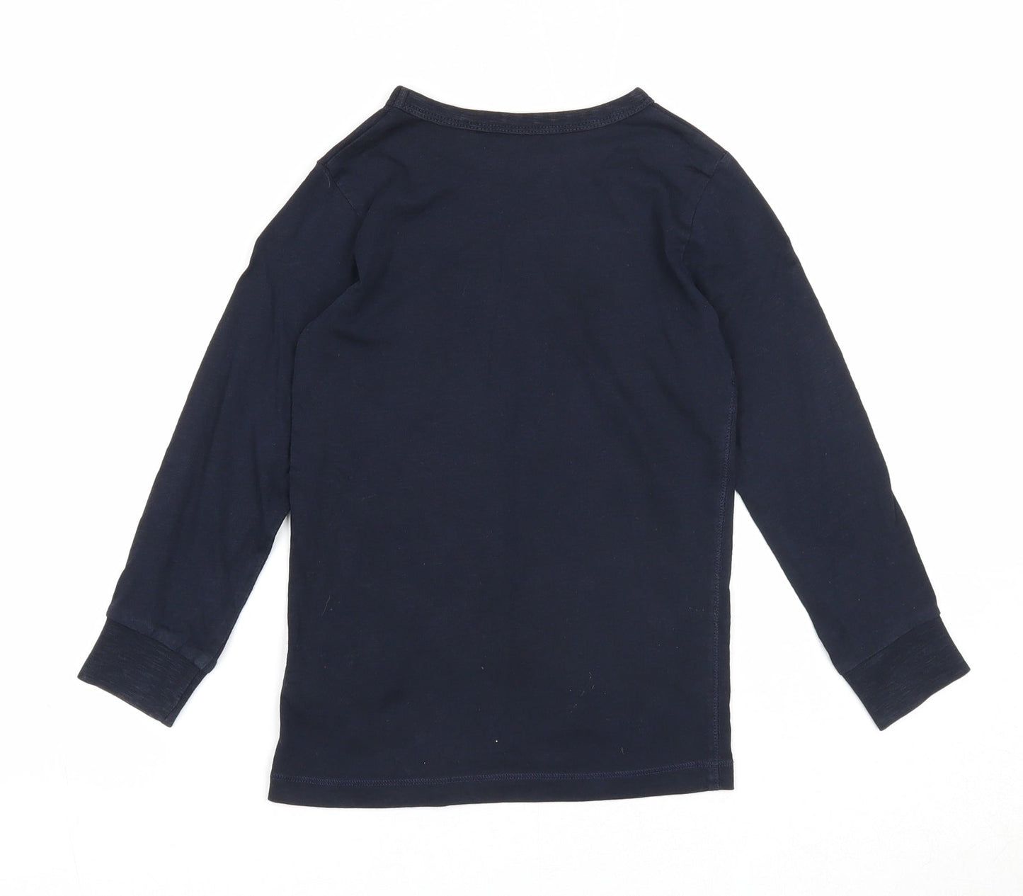 NEXT Boys Blue Cotton Basic Casual Size 4 Years Round Neck Pullover - Meerkat