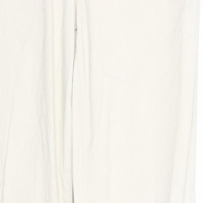 Blue Motion Womens Beige Cotton Trousers Size 8 Regular Zip