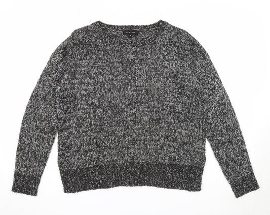 New Look Womens Black Round Neck Acrylic Pullover Jumper Size S
