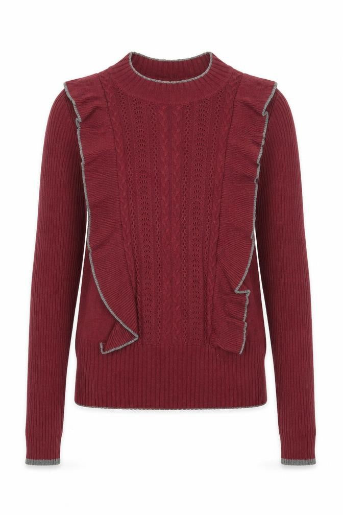 VERO MODA Womens Purple Round Neck Cotton Pullover Jumper Size S