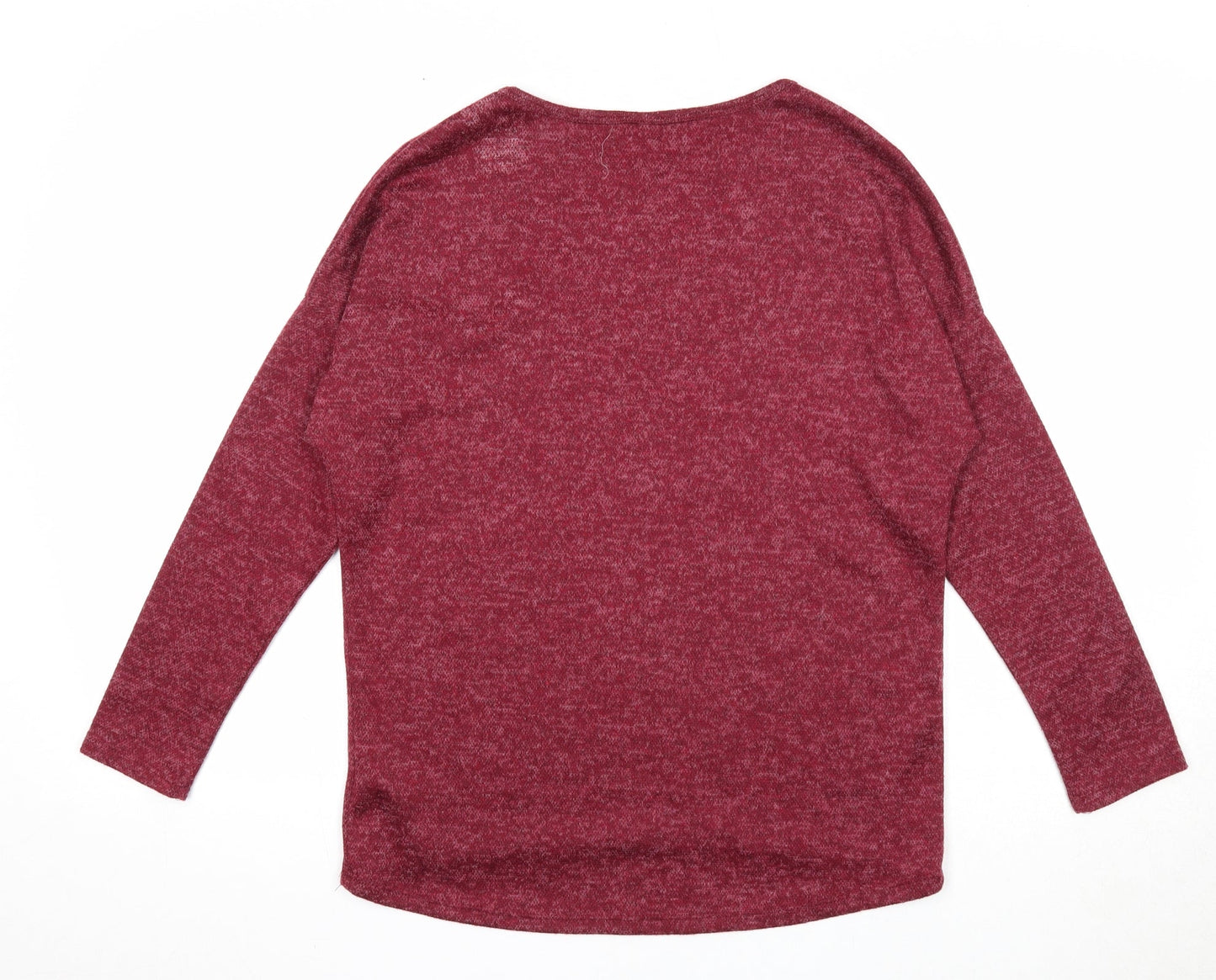 Colloseum Womens Red Round Neck Viscose Pullover Jumper Size XS