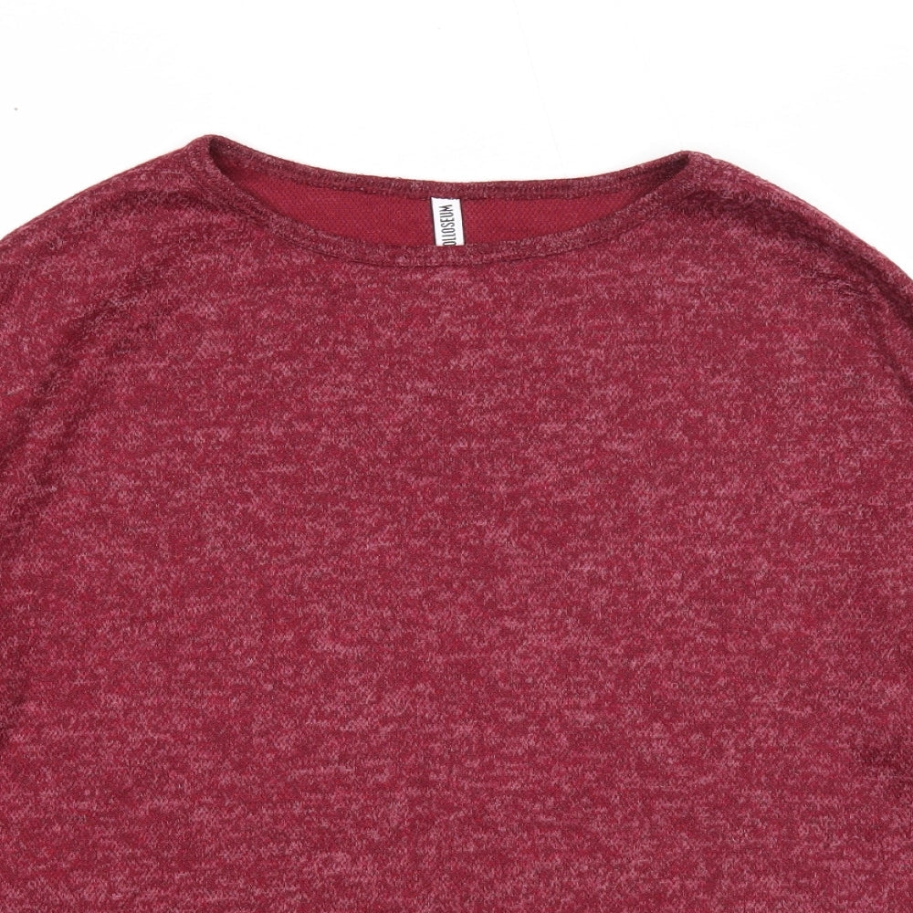Colloseum Womens Red Round Neck Viscose Pullover Jumper Size XS