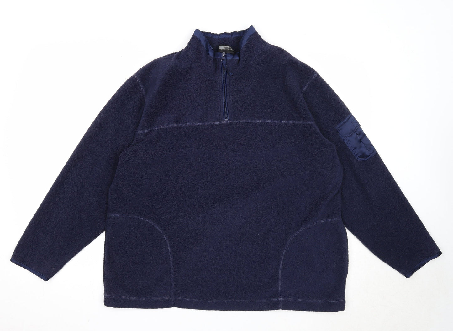 Debbie Morgan Mens Blue Polyester Pullover Sweatshirt Size M