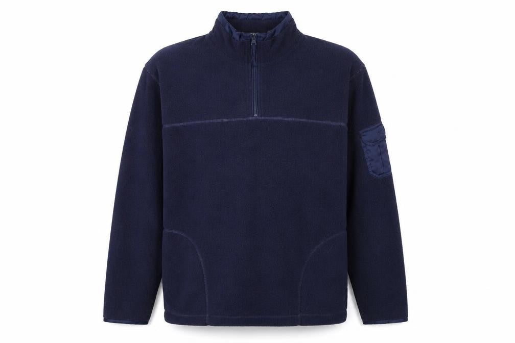 Debbie Morgan Mens Blue Polyester Pullover Sweatshirt Size M