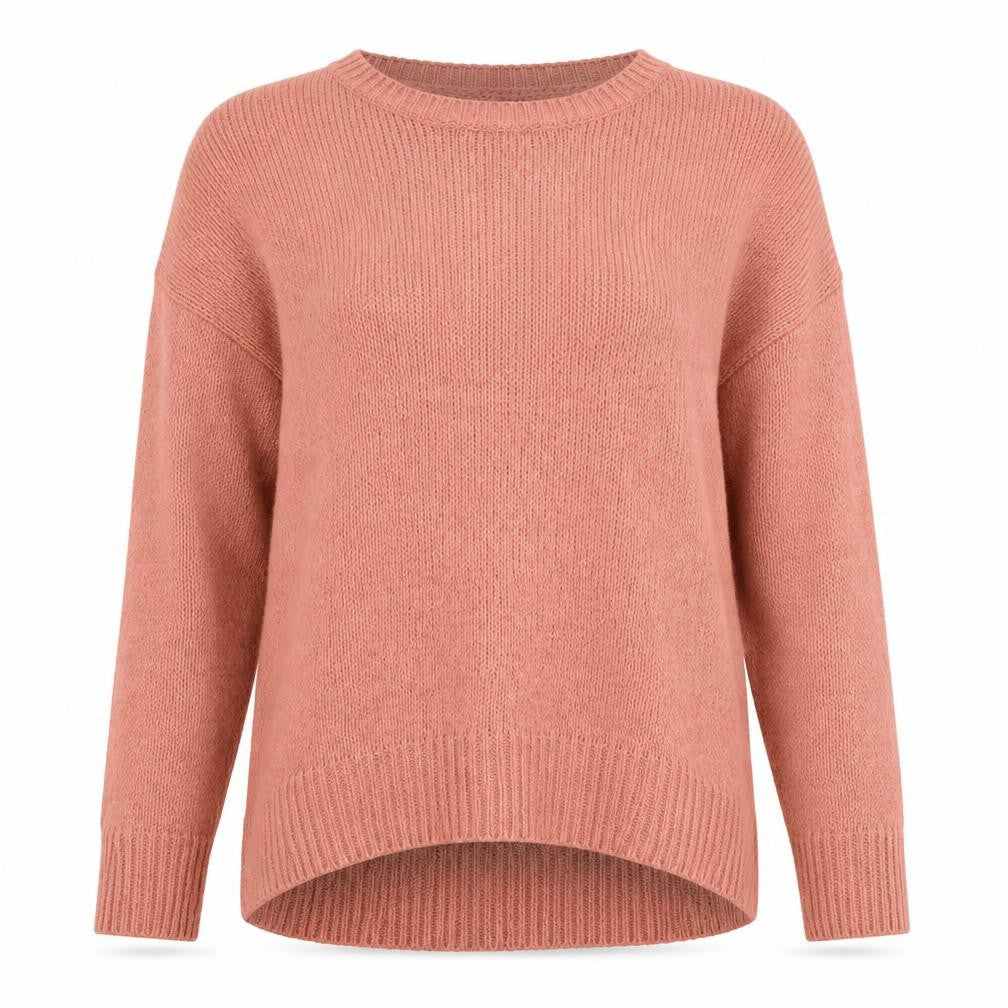 New Look Womens Pink Round Neck Acrylic Pullover Jumper Size L