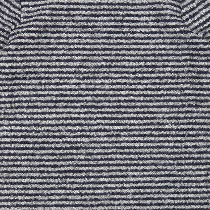 Next Womens Blue Round Neck Striped Polyester Pullover Jumper Size 6