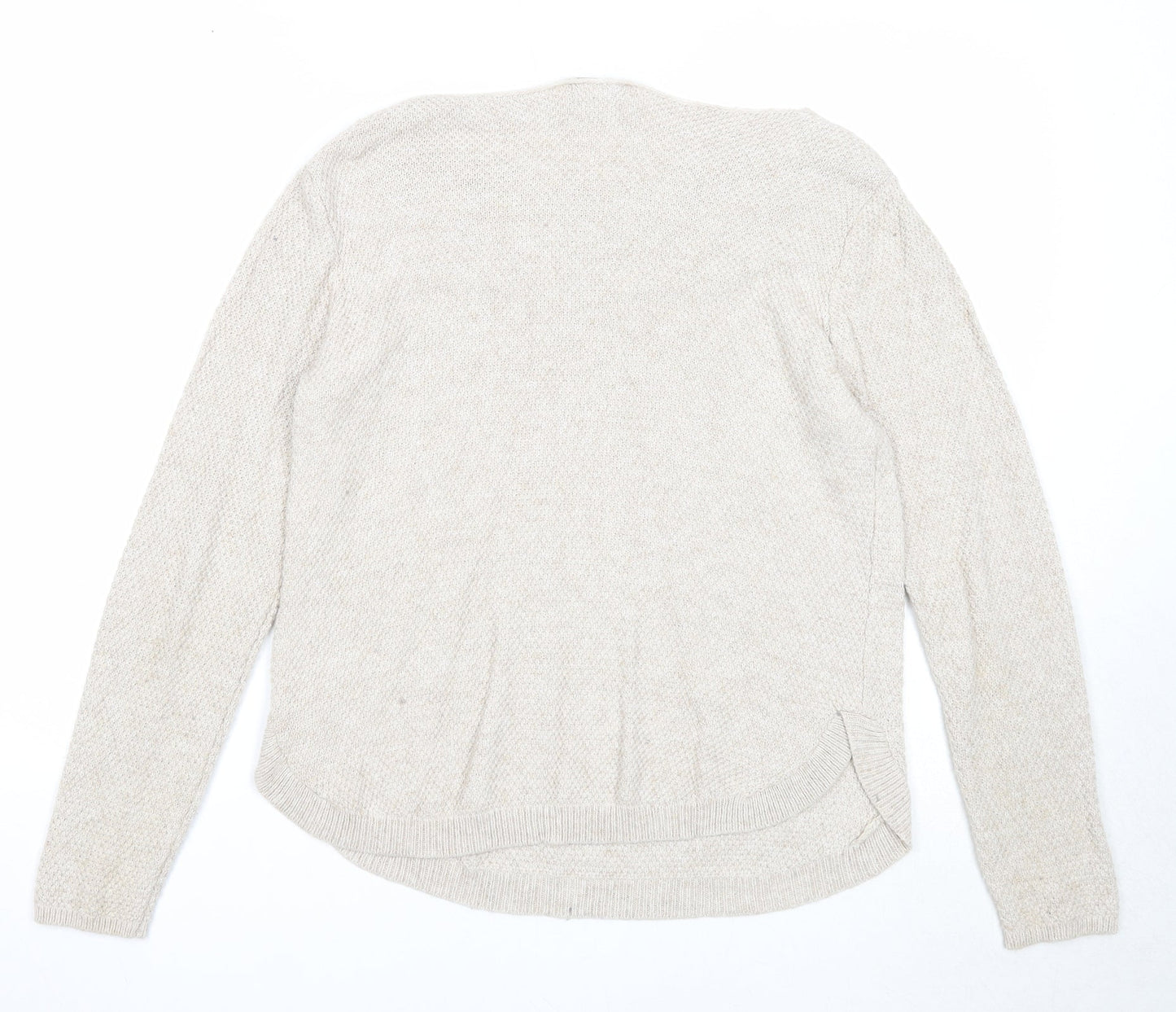 Monsoon Womens Beige Round Neck Polyamide Pullover Jumper Size M