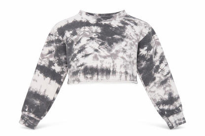 Atmosphere Womens Grey Geometric Viscose Pullover Sweatshirt Size 4 Pullover - Tie Dye Pattern