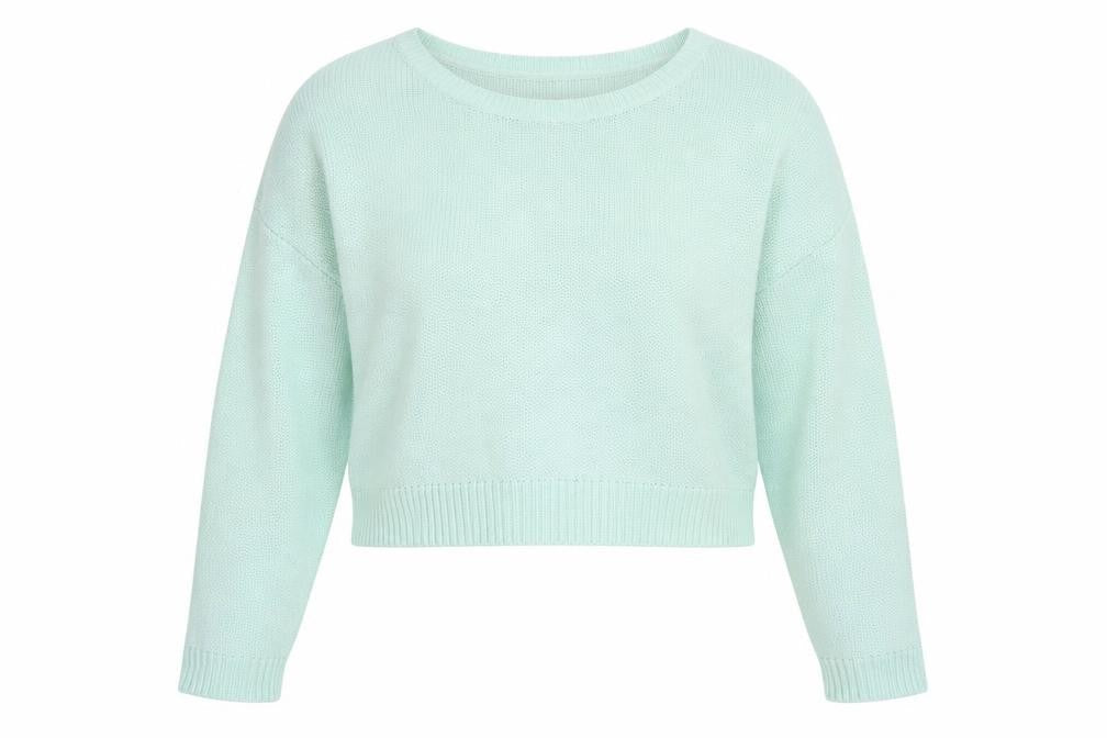 Divided by H&M Womens Green Round Neck Acrylic Pullover Jumper Size 6
