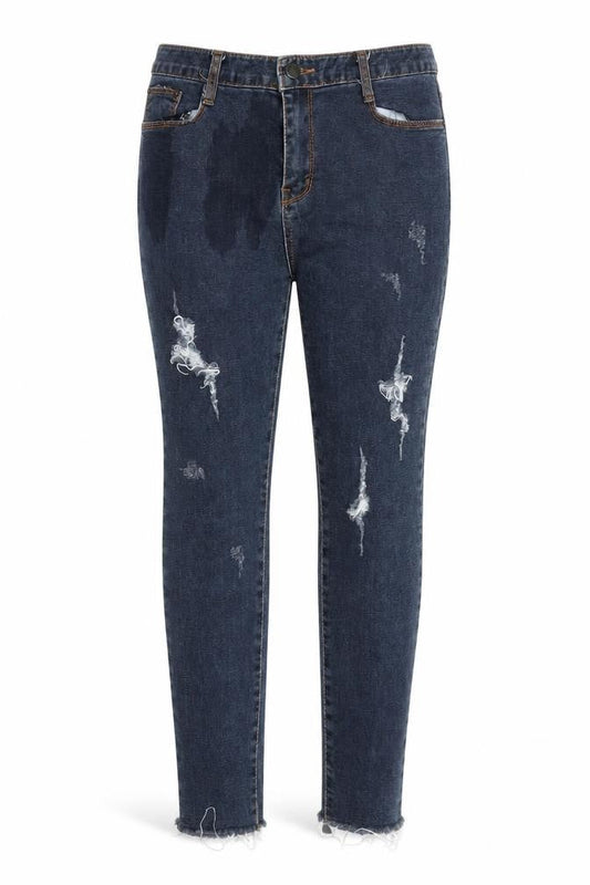 66 Girls Womens Blue Cotton Skinny Jeans Size L Regular Zip