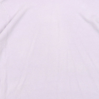 TIGI Womens Purple Scoop Neck Acrylic Pullover Jumper Size 10